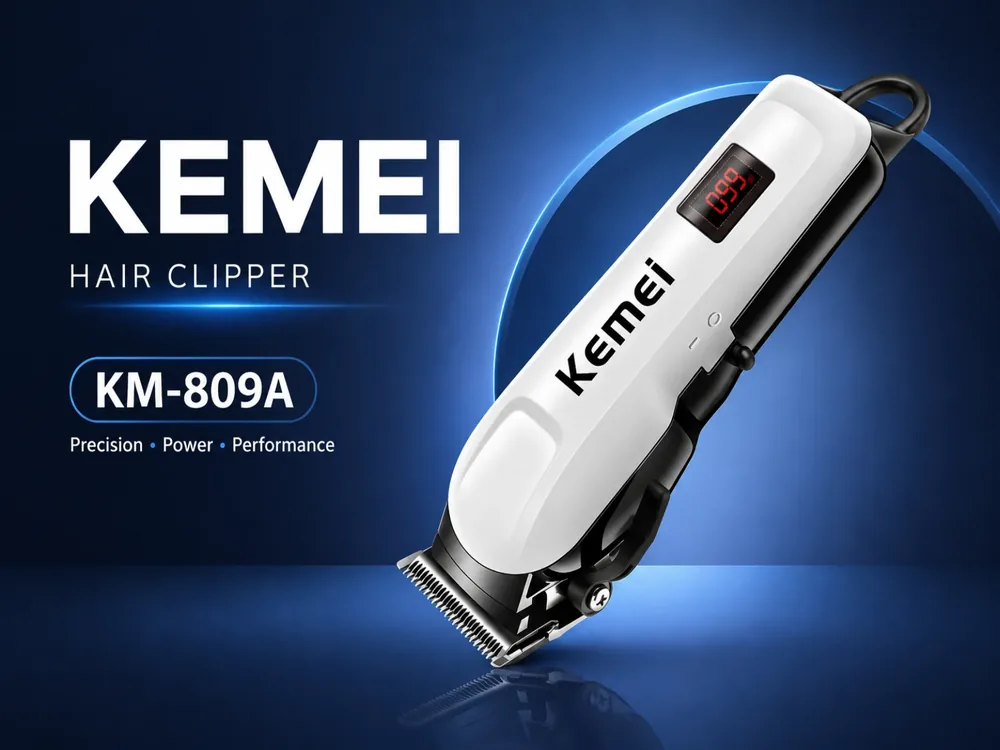 Kemei KM-809A Professional Hair Clipper & Trimmer - Cordless