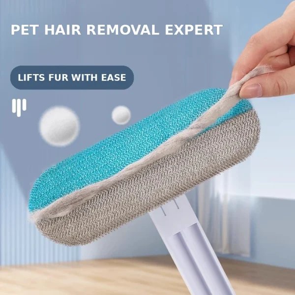 Multifunctional Pet Hair Remover Brush – Reusable Cat & Dog Hair Cleaner for Sofa, Bed & Carpet